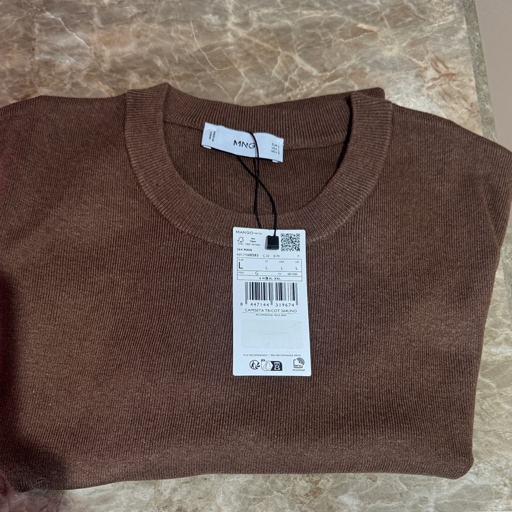 Mango Chestnut Crewneck Men's Sweater